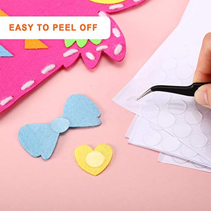3000 Pcs Double Sided Adhesive Dots Clear Glue Point Tape Stickers Balloon Glue Round Mini No Traces Adhesive Sticker Dot Sticker for Classroom Decor Craft DIY Office (3000 Count)