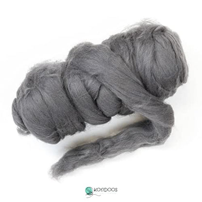 Colored Natural Wool roving (8 Ounce)