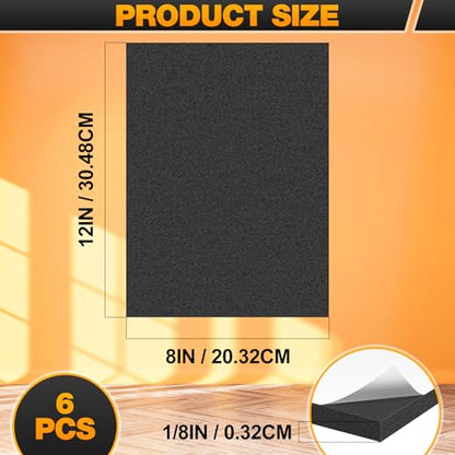 6 PCS Adhesive Foam Padding Sheets Closed Cell Self Adhesive Sticky Foam Pads (6 Count)