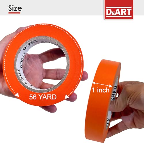 Colored Masking Painters Labeling Tape Masking Tape 1 inch Color Painter Tapes for Arts & Crafts Labeling or Coding (6 Count)