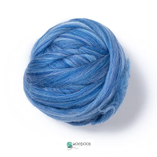 Multi Colored Natural Wool roving
