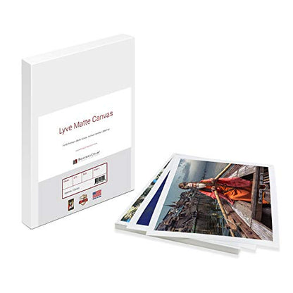 Premium Lyve Matte Canvas Sheets Professionals choice for Archival Inkjet for Use on Epson (25 Count)