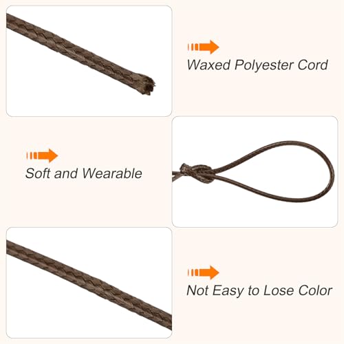 Waxed Cord 0.8mm Waxed Polyester Cord 175 Yard Wax String for Bracelet Making