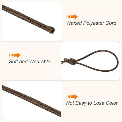 Waxed Cord 0.8mm Waxed Polyester Cord 175 Yard Wax String for Bracelet Making