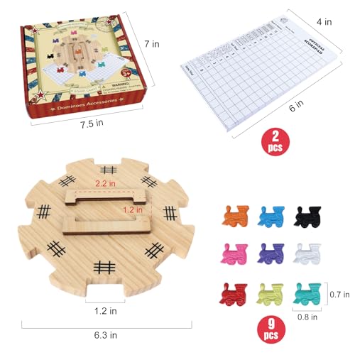 Mexican Train Dominoes Accessories Set