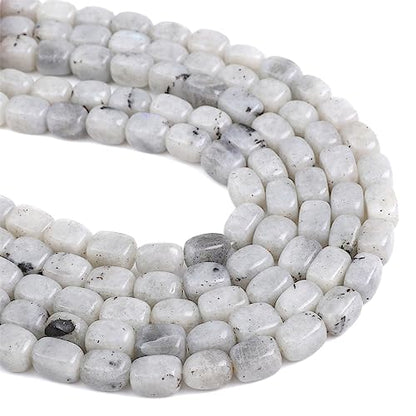 Natural Spectrolite Cuboid Stone Loose Semi Gemstone Beads for Jewelry Making 8mmx12mm 38cm (33 Count)