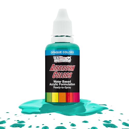 Opaque Aqua Blue Acrylic Airbrush Paint