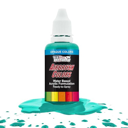 Opaque Aqua Blue Acrylic Airbrush Paint