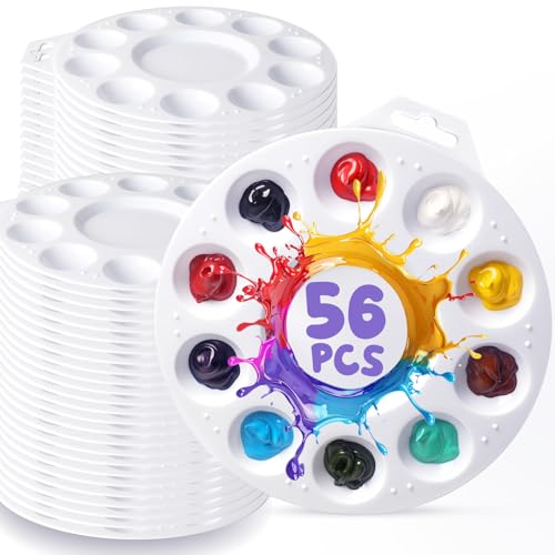 56Pcs Paint Tray Palettes (56 Count)
