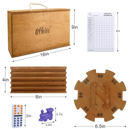 Mexican Train Dominoes Set with 8 Holders