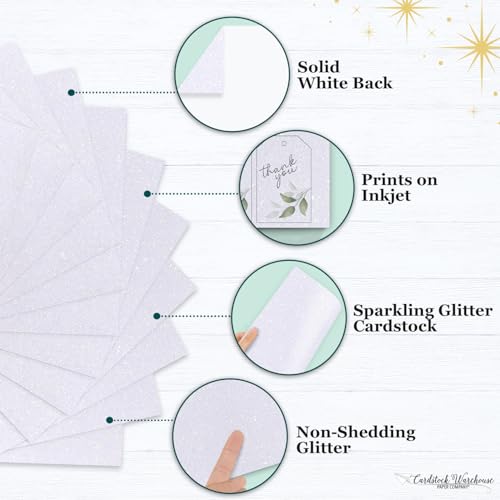 Cardstock Warehouse Diamond Print Inkjet Glitter