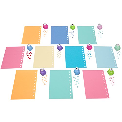 Scrapbook Paper Punch 26pc Mini Paper Hole Punchers w Case (26 Count)