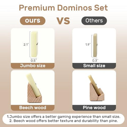 Dominoes Set Adults with 4 Wooden Racks