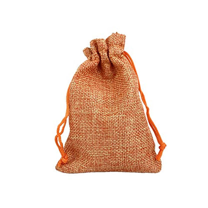 Pack of 25 Burlap Gift Bags with Drawstring Linen Jewelry Pouches Wedding Hessian Jute Bags for Birthday Jewelry and Treat Pouches Party Wedding Favors Gift Art and DIY Craft