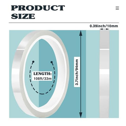 12 Rolls 10mm x33m (12 Count)