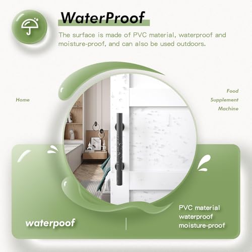 54x84 inch White Barn Door with 9FT Sliding Door Hardware Kit Included & Handle