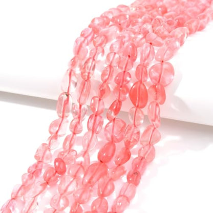 Cherry Quartz Pebble Nugget Oval Free Tumbled Stone 6