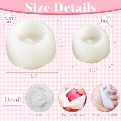 2 Pcs Rose Candle Molds (2 Count)