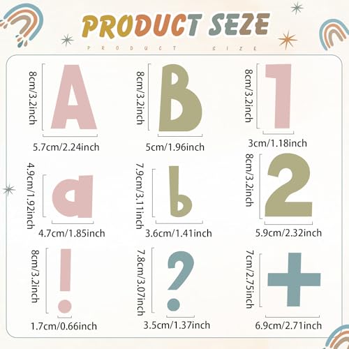 221 Pcs Boho Bulletin Board Letters for Classroom Wall (221 Count)