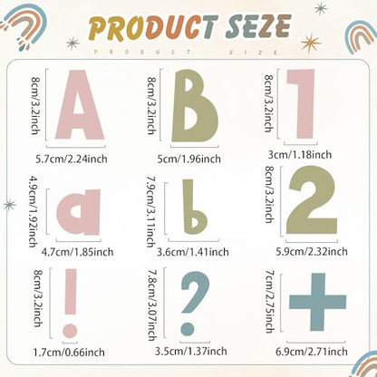 221 Pcs Boho Bulletin Board Letters for Classroom Wall (221 Count)