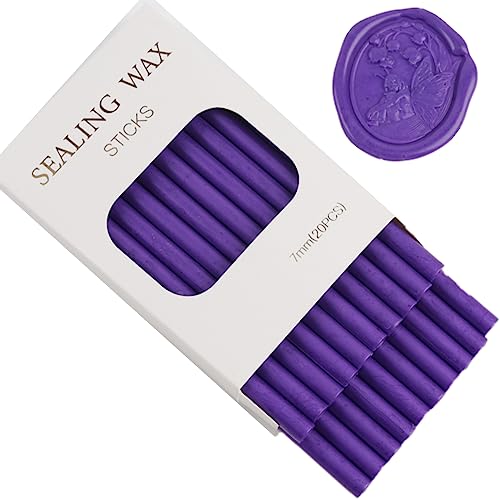 20pcs Purple Wax Seal Sticks for Wedding Invitations & Envelope Sealing (20 Ounce)