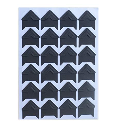 10 Sheet (240-pack) Photo Corners Self Adhesive PVC Paper Photo Foto Corner Stickers for Scrapbooking Personal Journal (Style2-10sheet Black) (240 Count)