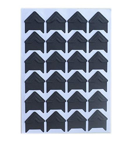 10 Sheet (240-pack) Photo Corners Self Adhesive PVC Paper Photo Foto Corner Stickers for Scrapbooking Personal Journal (Style2-10sheet Black) (240 Count)