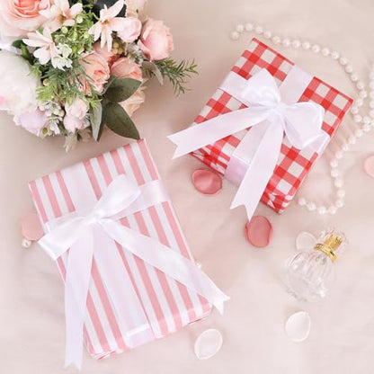 1 Inch x 100yds White Satin Ribbon for Crafts (300 Foot)