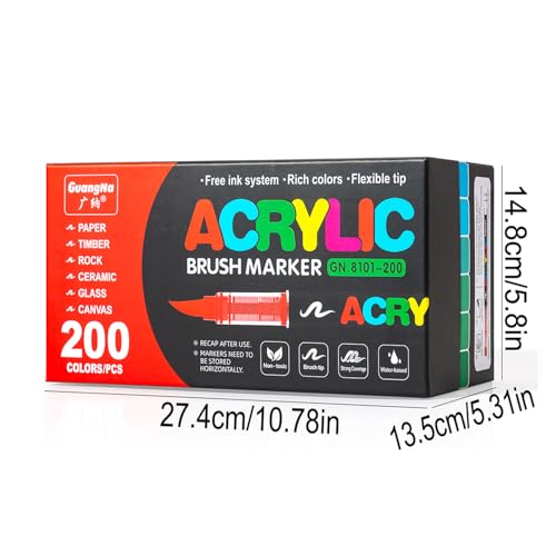 Acrylic Paint Markers (200 Count)