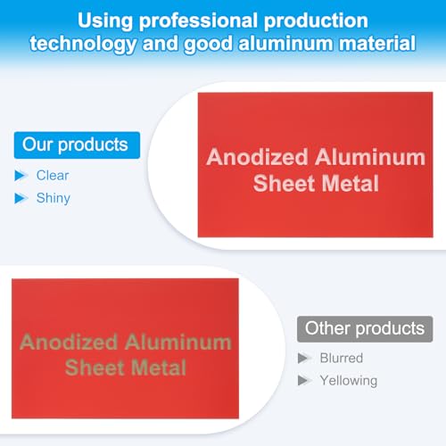 5x8 Inch Anodized Aluminum Sheet Metal (15 Count)