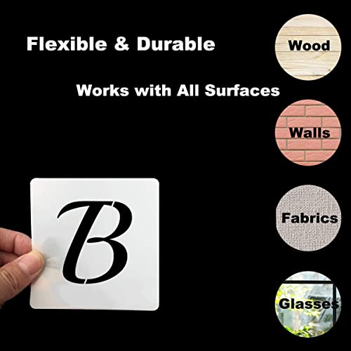 1.5 Inch Alphabet Letter Stencils for Painting (70 Count)
