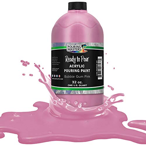 Bubble Gum Pink Acrylic Ready to Pour Pouring Paint (32 Fl Oz)
