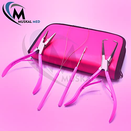 Professional Hair Extension & Beading Tool Kit Remove Plier Set for beads