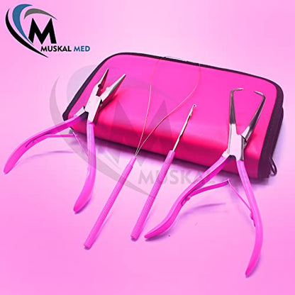 Professional Hair Extension & Beading Tool Kit Remove Plier Set for beads