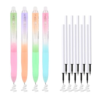 4P Erasable Gel Pens & 10 Pcs Refills (14 Count)