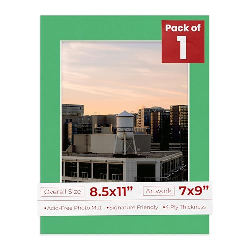 8.5x11 Mat Bevel Cut for 7x9 Photos
