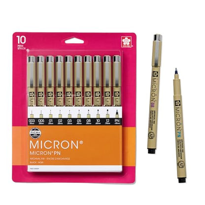 Pigma Micron Black Ink Multi (10 Count)