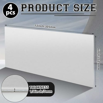 4 Pack 5052 Aluminum Sheet Metal 6" x 12" Aluminum Plate 1 (4 Count)