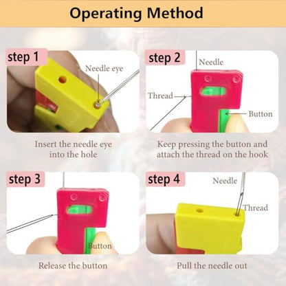 Automatic Needle Threader Set New Sewing Machine Accessories Plastic Auto Needle Threading Device Gifts for Mom and Neighbours (17 Count)