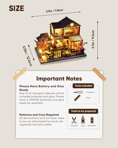 DIY Japanese Miniature House Kit Dollhouse Kit for Adults to Build