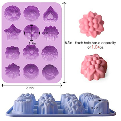 3 Pack Flower Molds Silicone