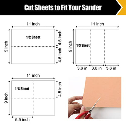 120 Grit Sand Paper 9" x 11" (12 Count)