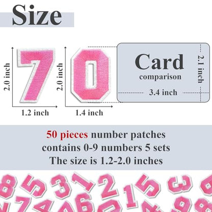 Number Iron On Patches (50 Count)