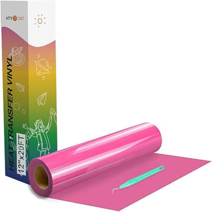 Heat Transfer Vinyl Pink HTV Rolls (20 Foot)