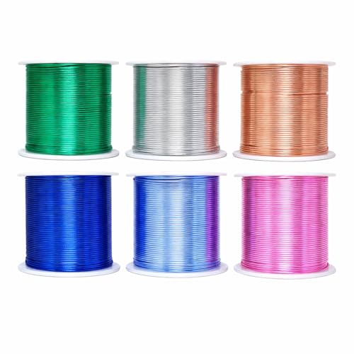 18 GA Pink Green Blue Assorted Anodized Aluminum Craft Wire (450 Foot)