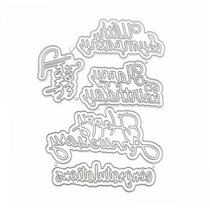 Metal Cutting Dies DIY Merry Christams Embossing Stencil Template Scrapbooking Card Making Mold Photo Album Arts Crafts Tools