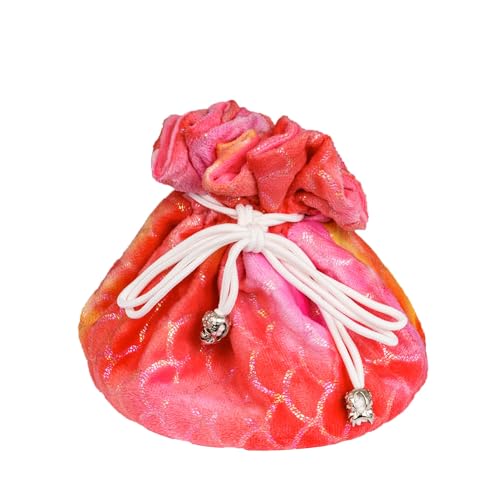 DND Dice Bags Large with Pockets Orange Storage Bag for D&D RPG Game (5.29 Ounce)