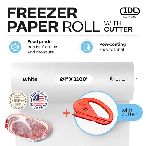 White Freezer Paper 24" x 13200" (2200 Sq Ft)