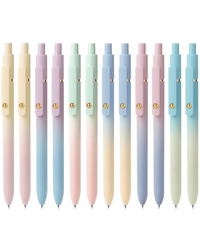 Gel Pens 12 Pcs 0.7mm Comfort Grip Quick Dry Black Ink Pens (12 Count)