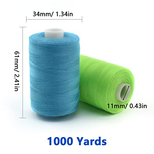 Sewing Thread 10 Color Sewing Industrial Purpose 1000 Yards Per Spool 40S (30000 Foot)